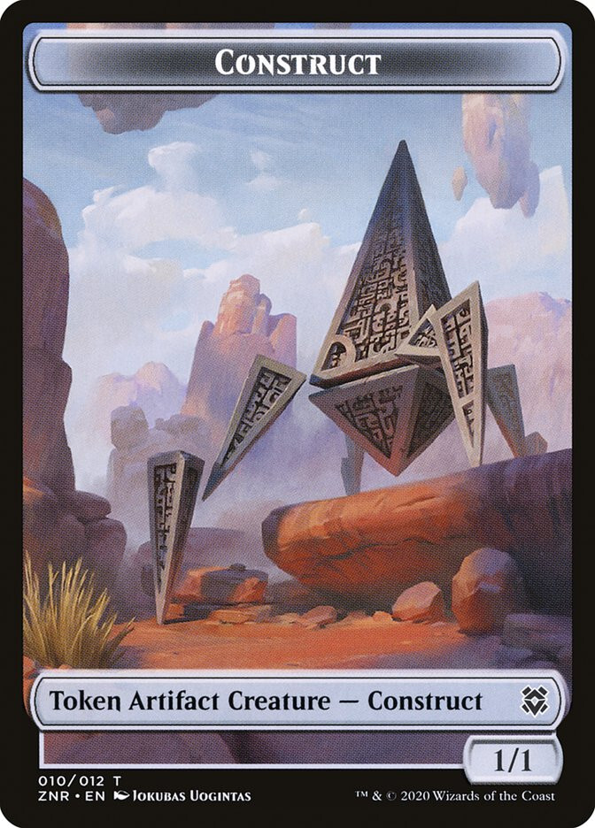 10 Token Cards - CONSTRUCT - Zendikar Rising (ZNR) - Magic MTG FTG