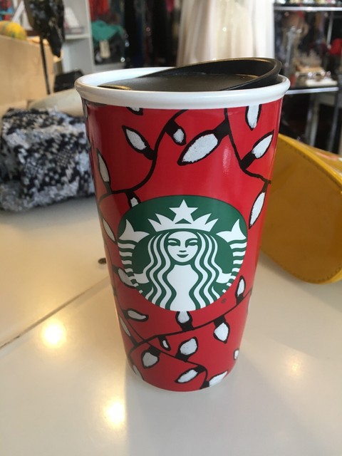 starbucks red glass tumbler