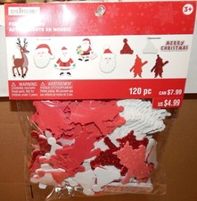 Christmas Foam Stickers 2" You Choose Type 120pc Creatology Kids Crafts NIB 211V