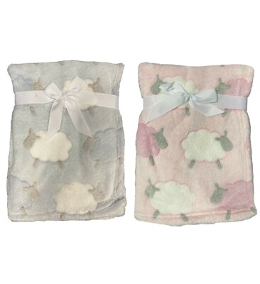 Babydecke Weiche Fleecedecke 75x100 cm Warmdecke Baby Junge & Mädchen - Schaf