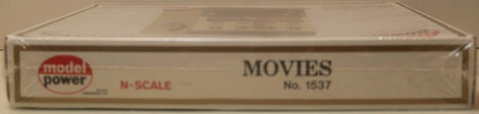 MODEL POWER NO. 1537 N SCALE MOVIE THEATER KIT - NEW IN BOX - Image 3 of 4