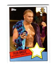 WWE Tyler Breeze 2015 Topps Heritage Event Used Shirt Relic Card White