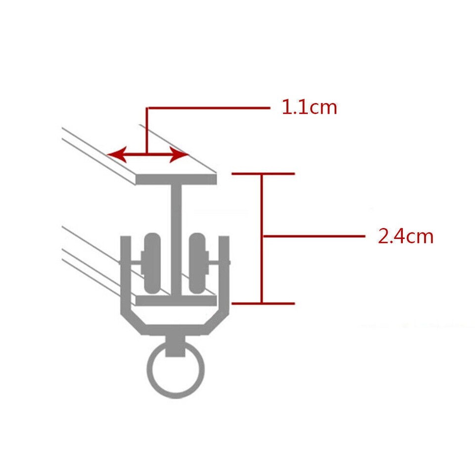 5M Wall Curtain Track Window Rod Pole Rail System Flexible Rail Track ...