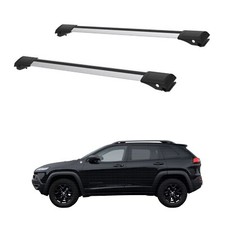 Juego de barras transversales para portaequipajes de techo para Jeep Cherokee KL 2013-2018 juego gris
