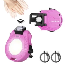 EverBrite Rechargeable Magnetic COB Keychain Work Light 6 Mode Flashlight 2 Pack