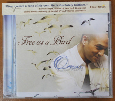 Sealed New Free As a Bird by Omar (CD, 2004) Real Music RM7425 Sealed Top Seal