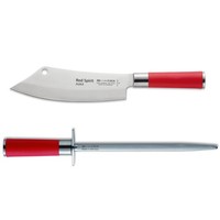 Fr. Dick Red Spirit Set Kochmesser 20 Cm Ajax & Wetzstahl 25 Cm Standardzug Rund