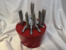 BIG, RARE & BEAUTIFUL, 100% SOLID STEEL HAND & 6 KNIVES BY RAFFAELE IANNELLO!!