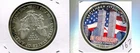 2002 AMERICAN SILVER EAGLE 1 OUNCE SILVER NEVER FORGET COLORIZED COIN 7673T