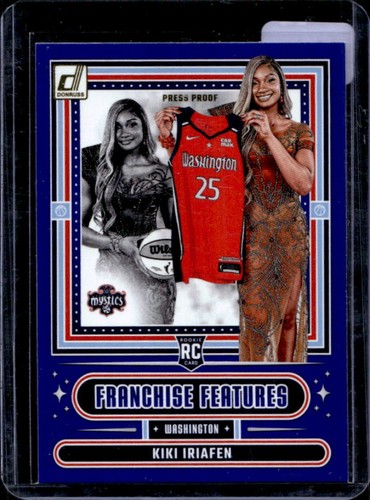 2025 Panini Donruss WNBA Kiki Iriafen Franchise Features RC Press Proof Blue #18