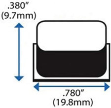 Clear Tall Square Adhesive Rubber Bumper Pads - Rubber Feet for Speakers, Ele...