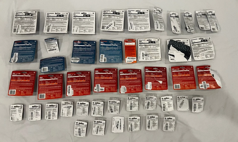 Sylvania Headlight Bulb Lot – SilverStar Ultra, XtraVision, LED – 40+ Packs - Image 2 of 2