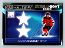 2021-22 Credentials #2SR-7 DAWSON MERCER Start of the Night Rookie New Jersey