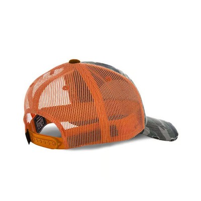 Von Dutch Heritage Kappe Mit Patch/Netz In Orange Tarnmuster, Einheitsgröße