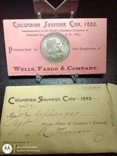 1892 Columbian Souvenir Coin Half Dollar Gem Unc Wells Fargo *Rare*