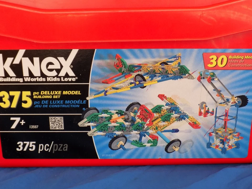 K'NEX 375pc Deluxe Model Building Set w/ Red Container Set #13597 - Image 2 of 4
