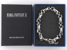 Final Fantasy X FFX Tidus Silver 925 Bracelet Square 2003 Size 24