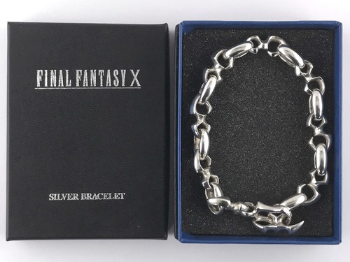 Final Fantasy X FFX Tidus Silver 925 Bracelet Square 2003 Size 24