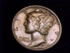 1936-D  Mercury Dime,  Extra Fine Grade