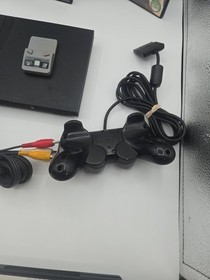 Sony PlayStation 2 PS2 Slim Console Black Cables, 2 Oem Controller, Mem & Games!