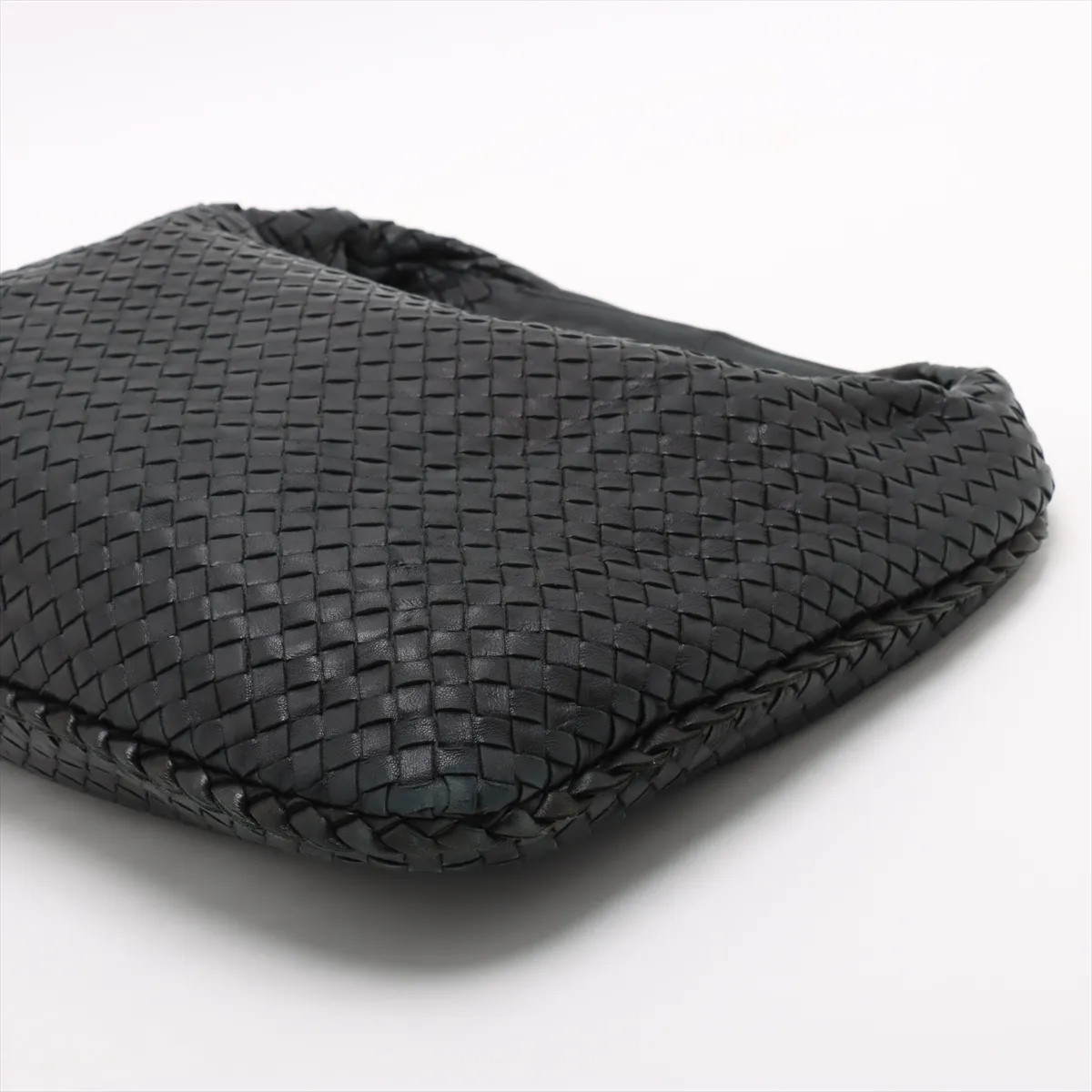 Bottega Veneta Intrecciato Hobo Leather Shoulder bag Black 115654 thumbnail 3