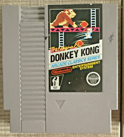 The Original Donkey Kong (NES, 1986) Arcade Classics serie 5 viti autentico