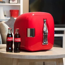 Coca Cola Heritage Mini Fridge Portable Cooler 7.9L Red Drinks Camping Outdoor
