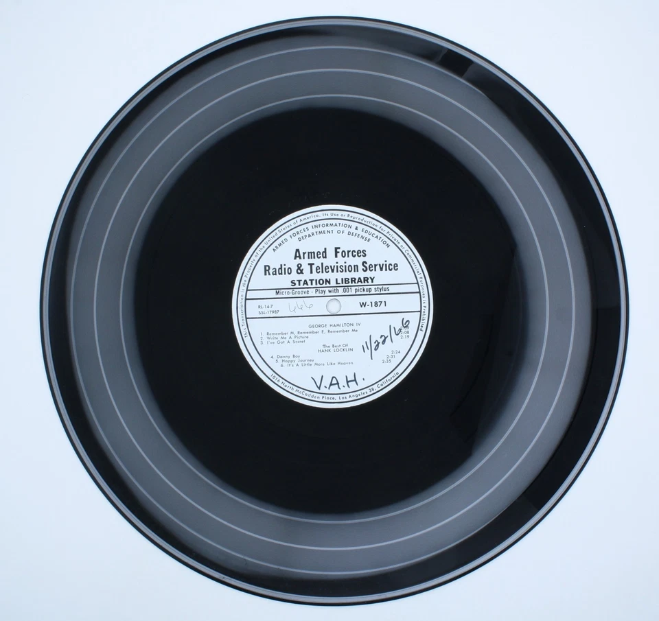 1966 AFRTS Hank Williams Porter Wagoner Jr George Hamilton IV Armed Forces Radio - Image 3 of 4