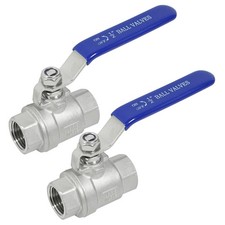 1/2'' Ball Valve Stainless Steel 304 2 Pack Full Port NPT Female 1000 WOG