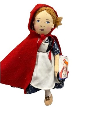 Colonial Williamsburg Merry Makers Cloth Doll Sarah 1996 Souvenir Red Cape 12''