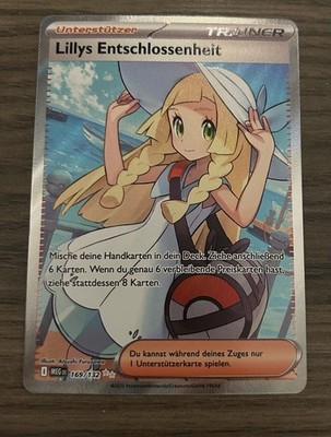 Lillys Entschlossenheit 169/132 Pokémon Karte Mega Entwicklung Near Mint