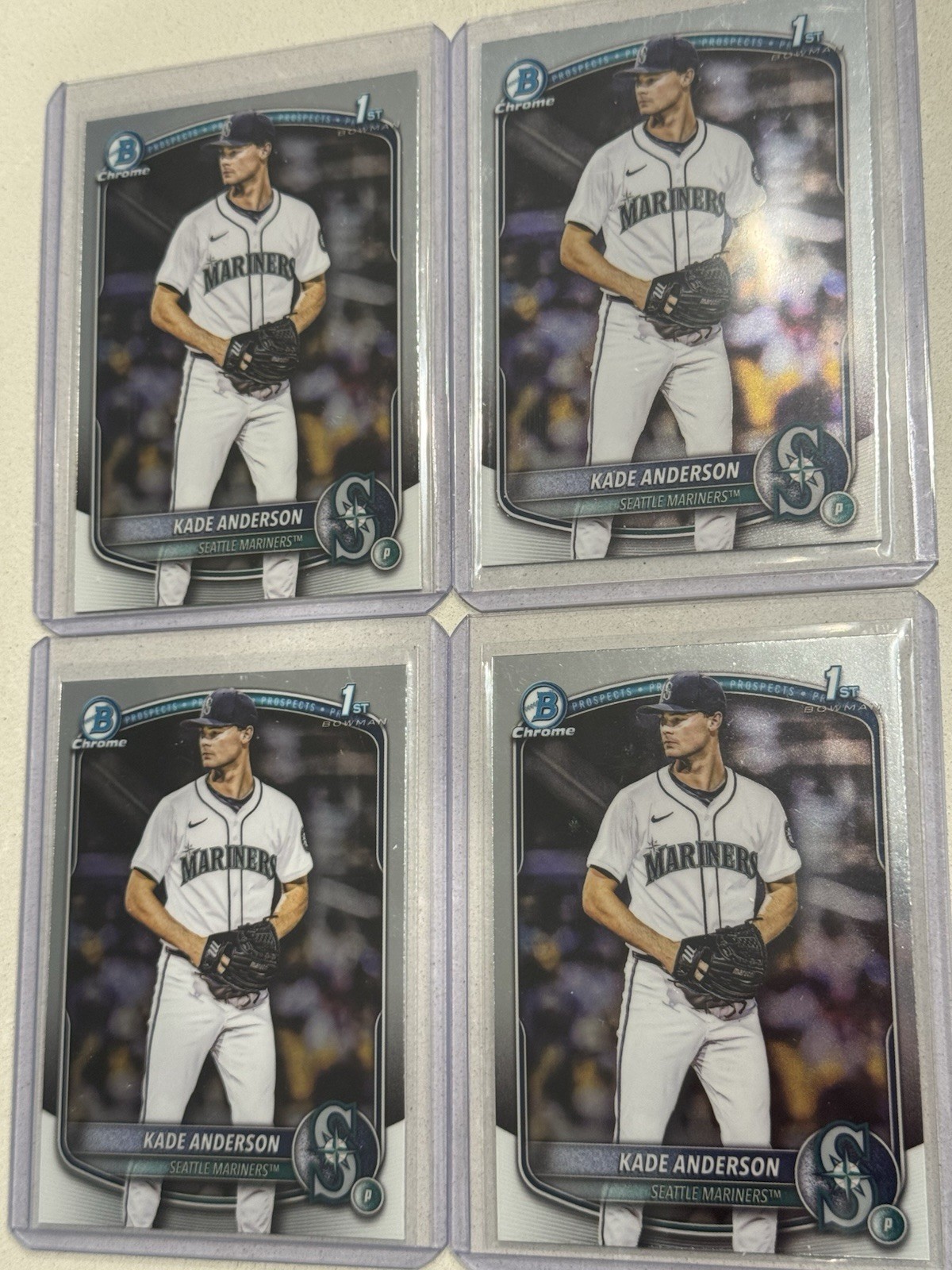 (4) 2025 Bowman Draft Kade Anderson 1st Bowman Chrome- #BDC-3 - Mariners