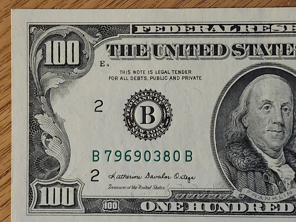 1988 $100 NON STAR FEDERAL RESERVE NEW YORK B79690380B - Image 3 of 4