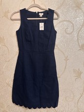 J. Crew Factory New Navy Blue Scalloped Mini Dress Size 00