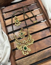 Indian Bridal Necklace  Earrings Jewellery Set Mangalsutra N56