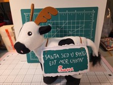 Chick-fil-A Santa Sed U Shud Eat Mor Chikin' Reindeer Christmas Cow Plush