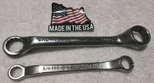 2pc BONNEY 3/8"×7/16"& 9/16"×5/8" OFFSET 12PT WRENCH SET "VINTAGE " USA 🇺🇸