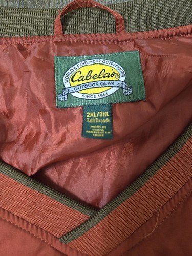 Vintage Cabelas Outdoor Gear Windcrest Windbreaker Green Label Red Size 2XL Tall - Picture 4 of 13