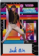 2022 Leaf Vivid #PC-ZQ1 Zack Qin Painting Corners Black Autographs