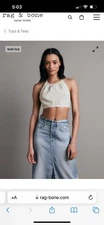 NWT Rag & Bone Natural Stripe Zoe Top Sz M