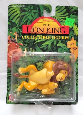 Vintage 1993 Disney The Lion King Collectible Figures Mufasa & Baby Simba 66381