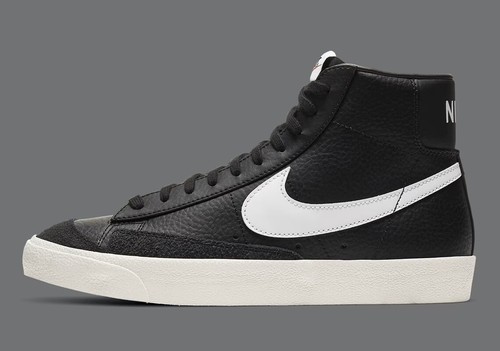 Mens Size 12 Nike Blazer Mid '77 Vintage Casual Shoe Black White Sail BQ6806-002 - Picture 3 of 6