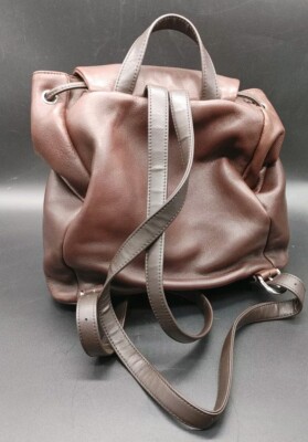 Leather Co By Liz Claiborne Backpack Brown Leather RN#70272  display picture 2