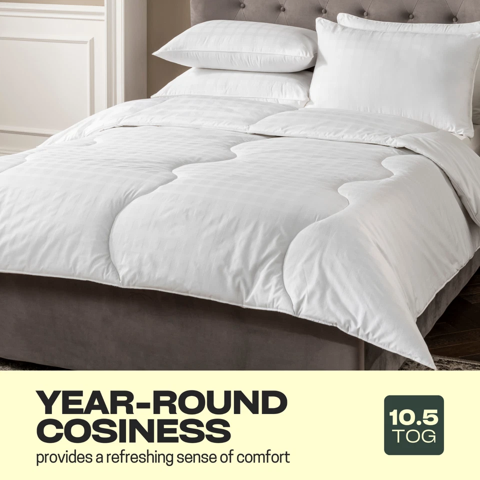NightComfort 100% Cotton Feels Like Down 300 Thread Count Dobby Duvet - Image 2 of 4