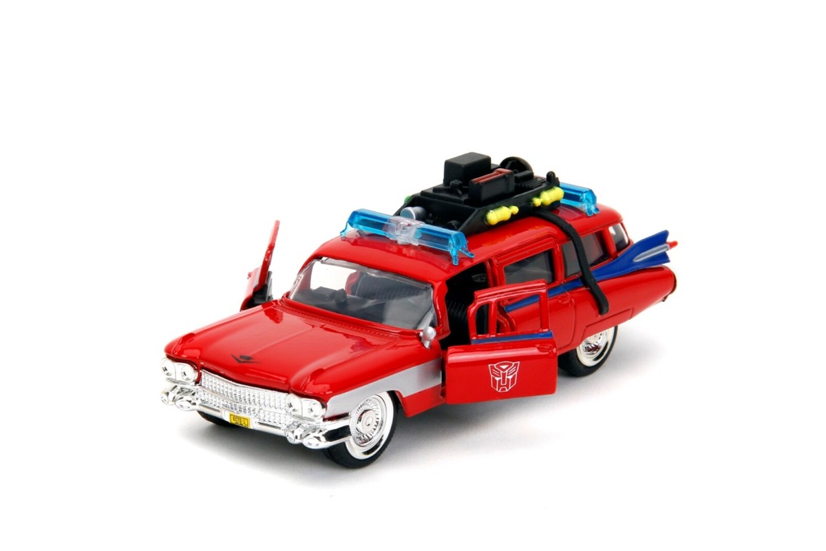 JADA TOYS 1/24 - Optimus Prime Transformers X Ecto-1 Ghostbusters - Neuf