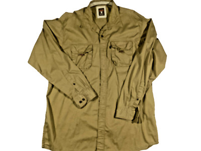 Redhead XLT Long Sleeve Button Up Hiking/Outdoor Brown Shirt See Pics READ