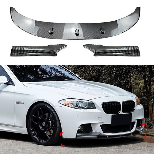 Lèvre Lame Carbone Style Jupe Pare-Choc Avant Pour BMW 5er F10 F11 09-17 M Sport - Photo 1/3