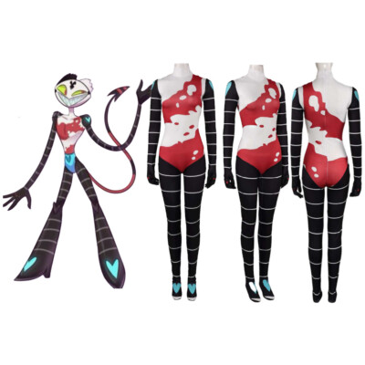 Helluva Boss Fizzarolli Cosplay Printed Jumpsuits Hazbin Hotel Halloween Costume