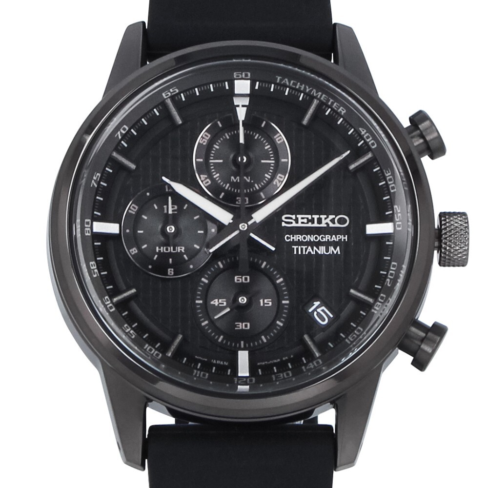 SEIKO SSB393P1 SSB393P SSB393 Chronograph Black Hardlex Glass | eBay