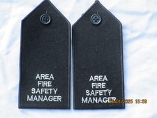 British Army Defence Fire Service Shoulder Straps: Area Fire Safety Manager